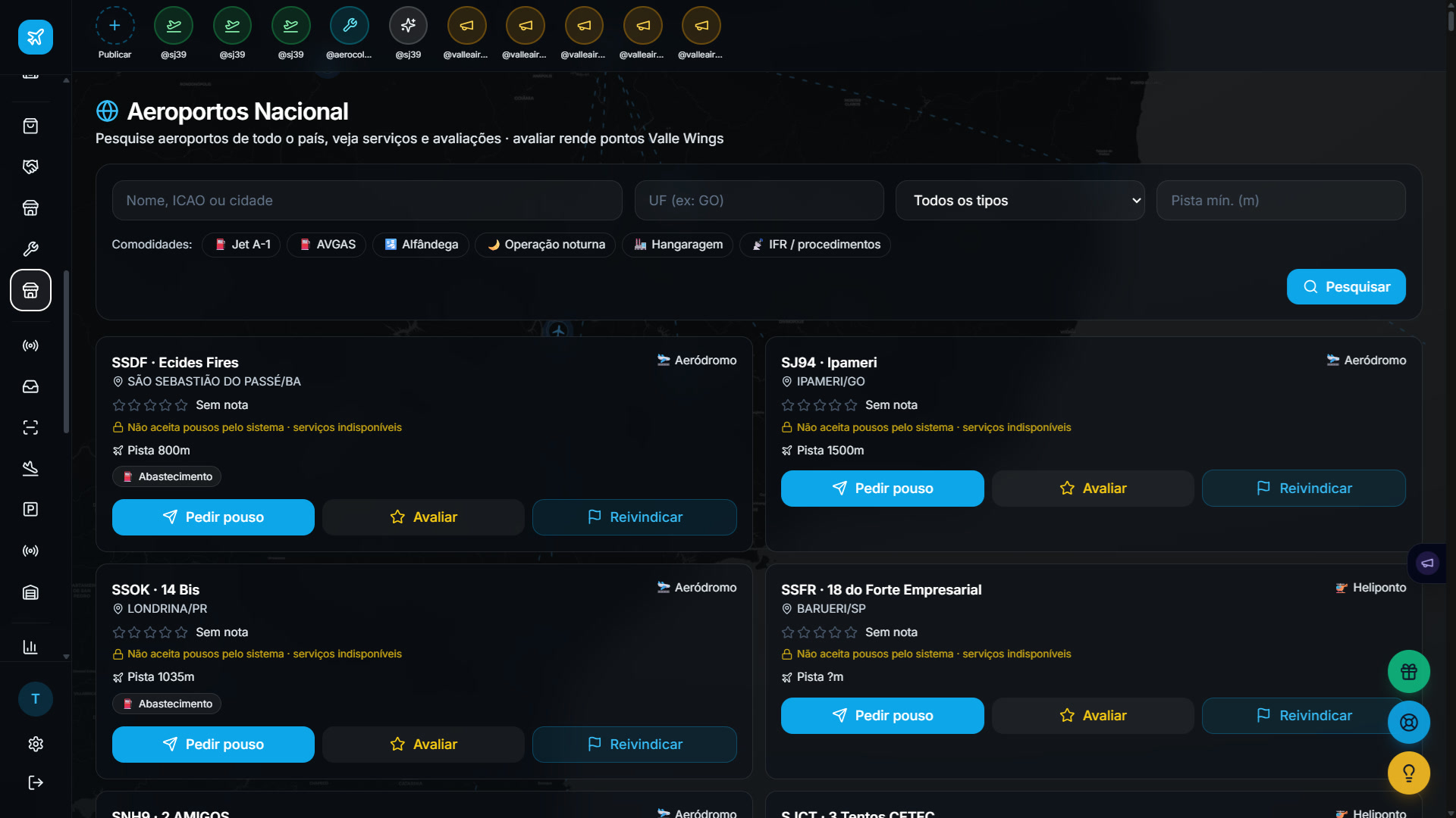 Rede de aeroportos